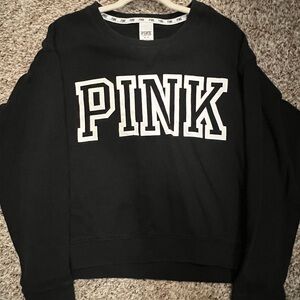 Victoria's Secret Black Sweatshirt with White Lettering